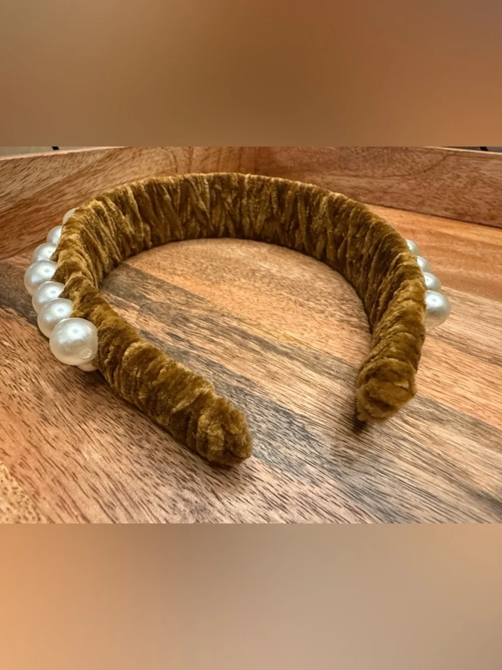 Velvet Padded Headbands with Pearl/Jewel Accents - Picture 2 of 5